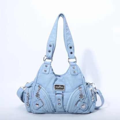 Damen-Handtasche Rosa Mit Reißverschluss Und Mehrfach-Innentaschen Für Alltag Und Freizeit