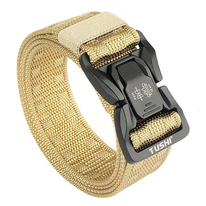 Unisex-Taktischer Gürtel aus Nylon mit Schnellverschluss und Breite 3,8 cm für Outdoor