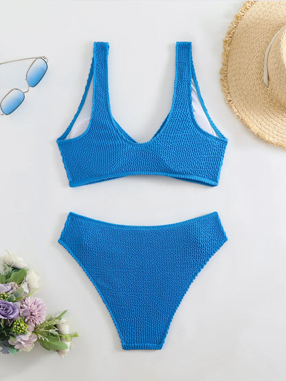 Braunes Bikini-Set mit Push-up-Effekt – verführerische Bademode für Strand und Pool