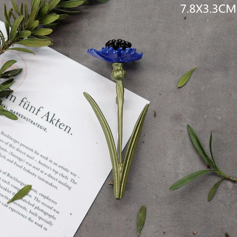 Brosche Pflanze Perle Handgemacht Retro Corsage Damen Mantel