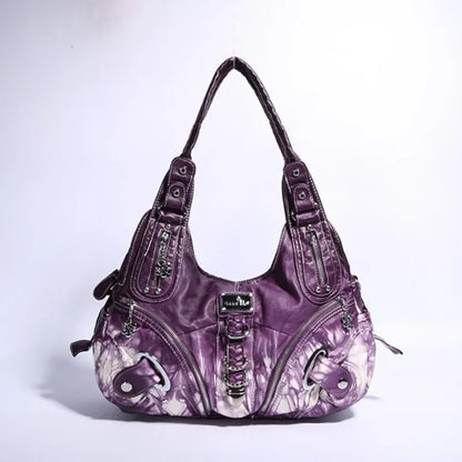Damen-Schultertasche Mit Buntem Muster Und Vielseitigem Alltagsbegleiter Für Alltag Und Freizeit