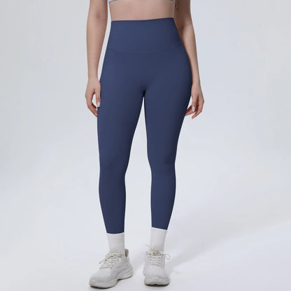 Hamidou Yoga-Leggings mit hohem Bund und Peach-Po-Effekt, dunkelblau