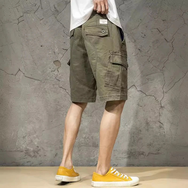 Leichte Herren-Sommershorts aus atmungsaktivem Leinen für Outdoor-Aktivitäten
