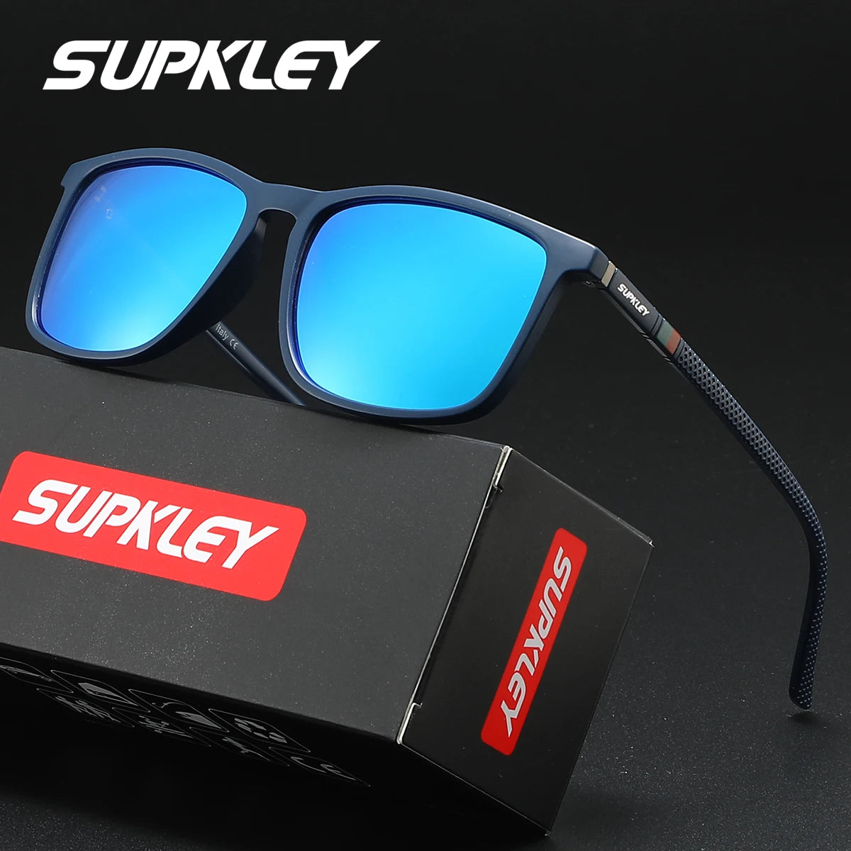 Sonnenbrille quadratisch klassisch polarisiert PC UV400 Sport Unisex