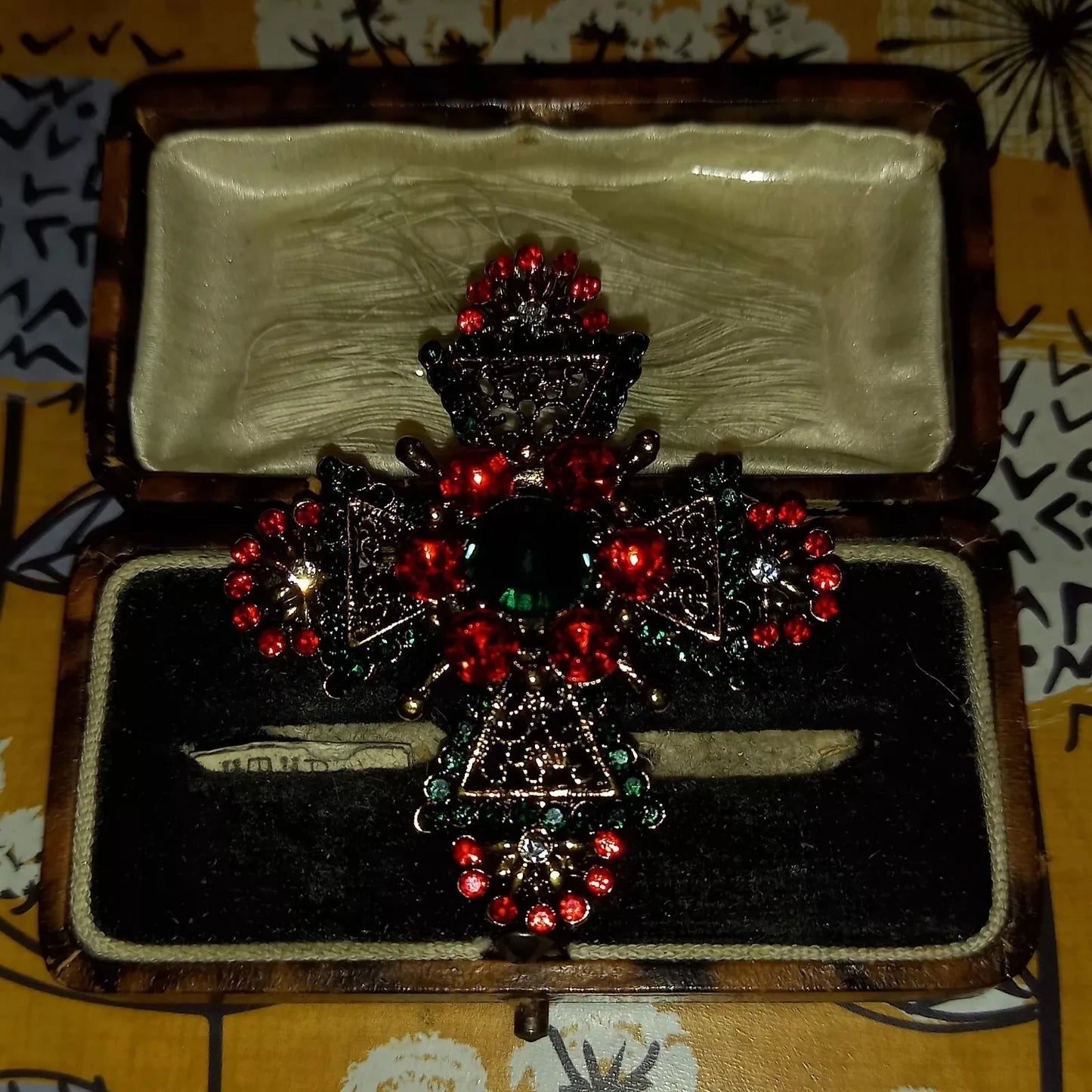 Brosche Kreuz Kristall Strass Vintage Exquisit Unisex Mantel Kleidung