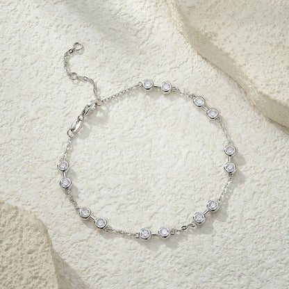 Damen-Armband zierlich mit Moissanit