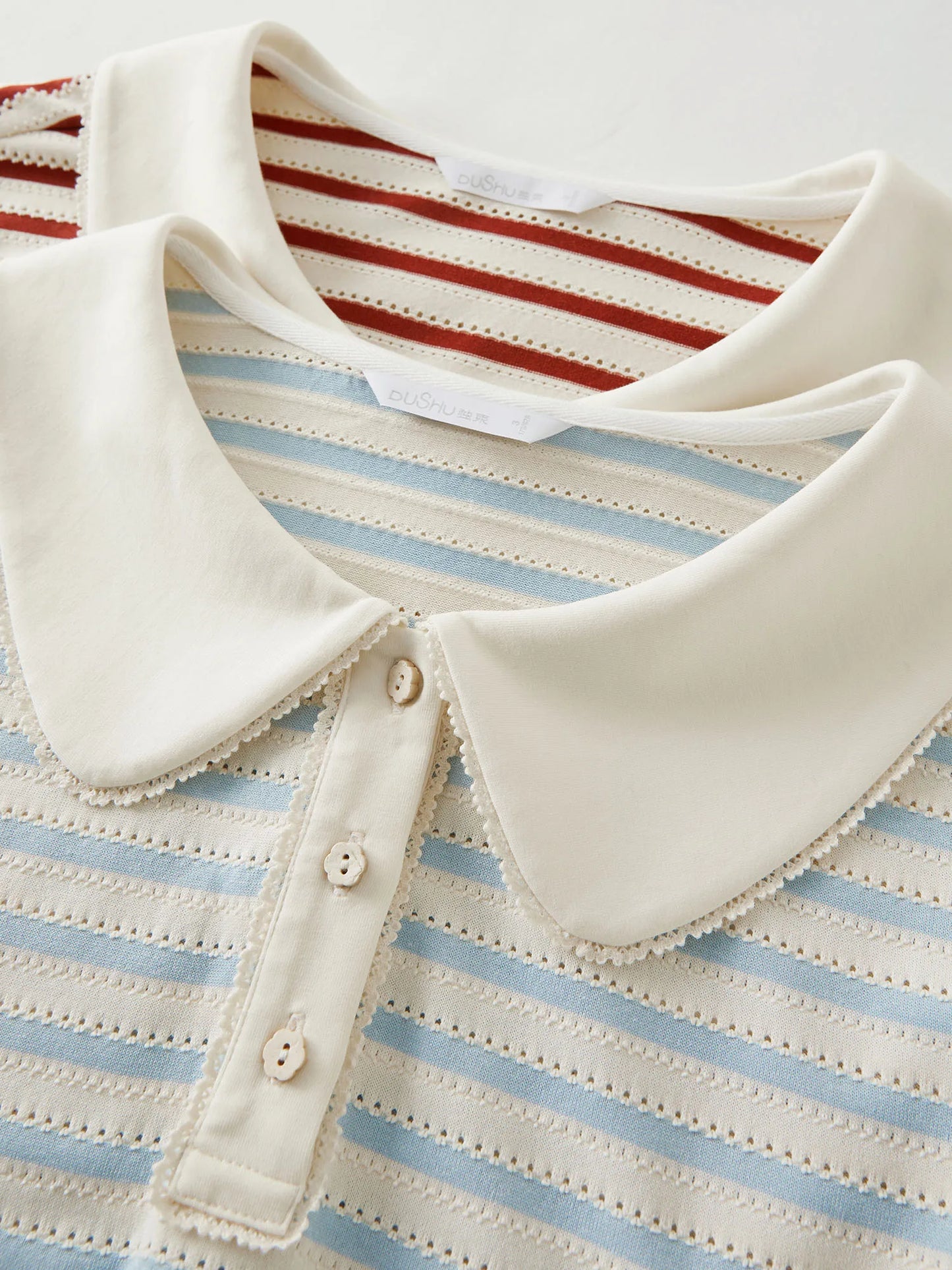 Poloshirt mit Knopfleiste und Farbblock-Design