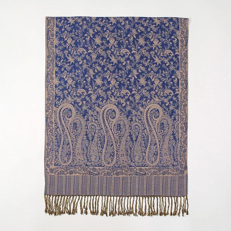 Damen Winterschal Kaschmir Jacquard Paisley lang Pashmina Bandana Foulard Luxus