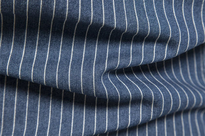 Herren Denim Shirts aus Baumwolle mit Streifen und langem Arm