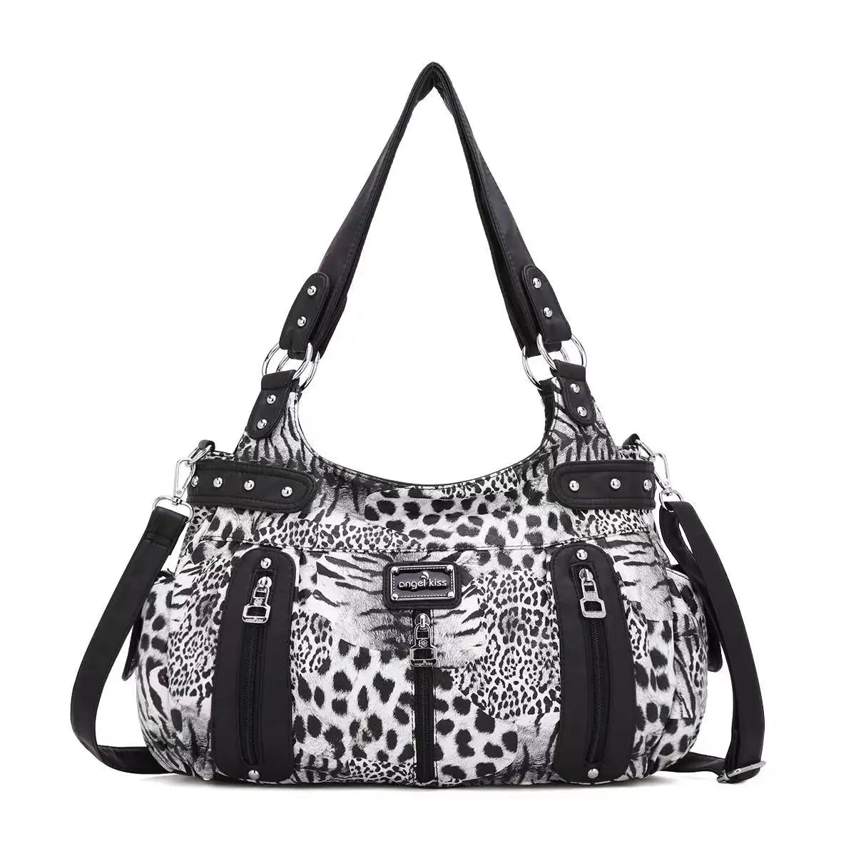 Damen-Schultertasche aus PU-Material Mit Großem Fassungsvermögen und Reißverschluss für Alltag und Freizeit