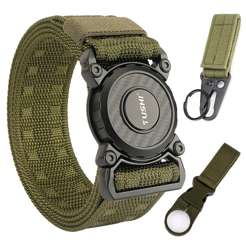 Herren-Taktischer Outdoor-Gürtel mit Schnellverschluss aus robustem Nylon Alltagstauglich