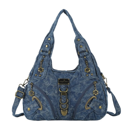 Damen-Schultertasche Mit Leopardenprint Und Top-Handle Stil Im Vintage Look Große Kapazität