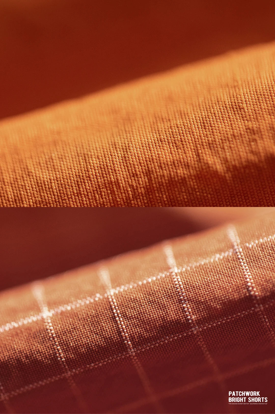 Männer Sommer Shorts aus leichtem Patchwork mit elastischer Taille in orange