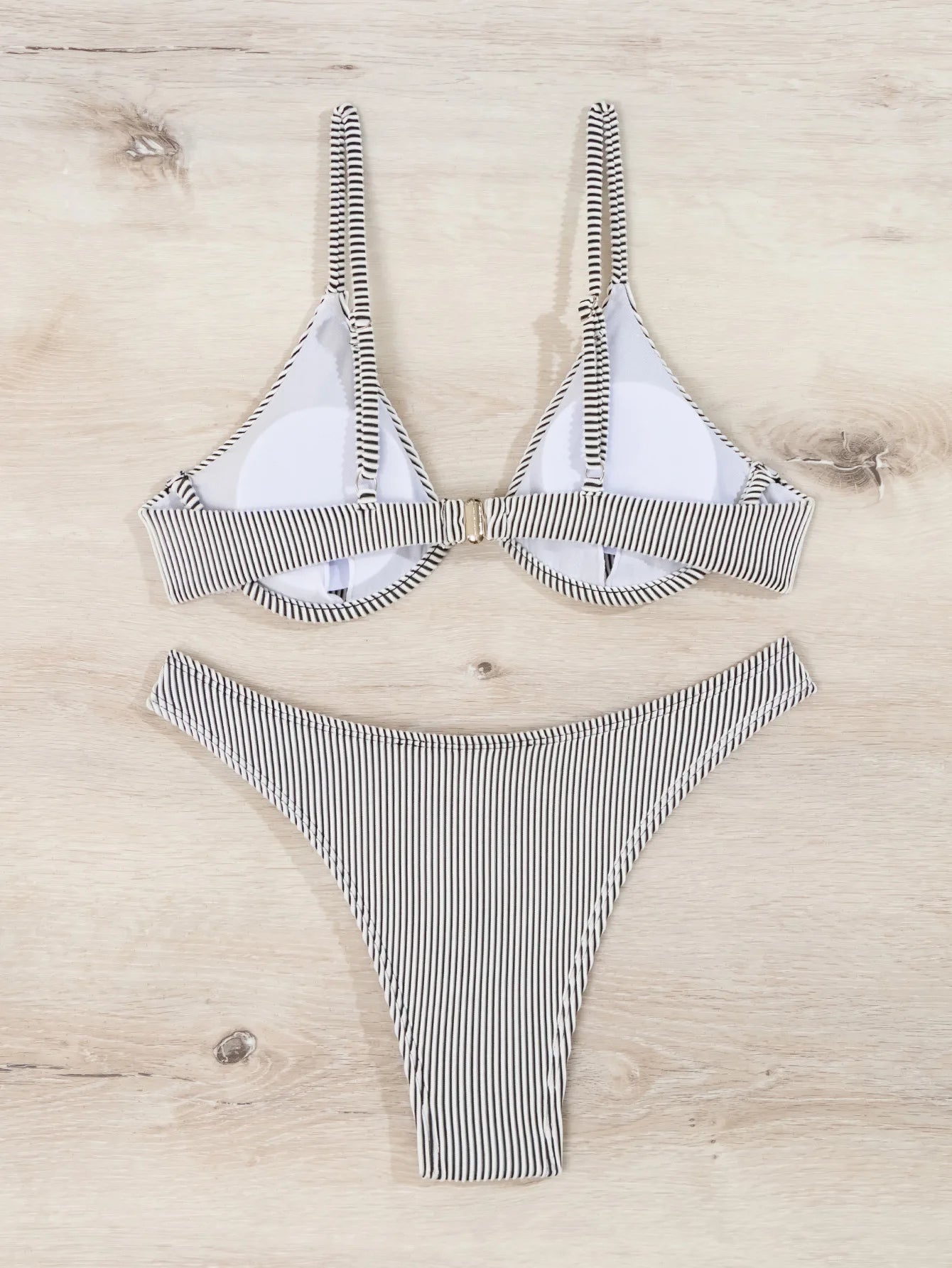 Sexy Bikini-Set für Damen in Unifarben – Brasilianischer Stil für Strand und Badevergnügen