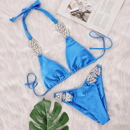 Dreiteiliger Damen-Bikini mit brasilianischem Schnitt – ideal für Strand und Pool