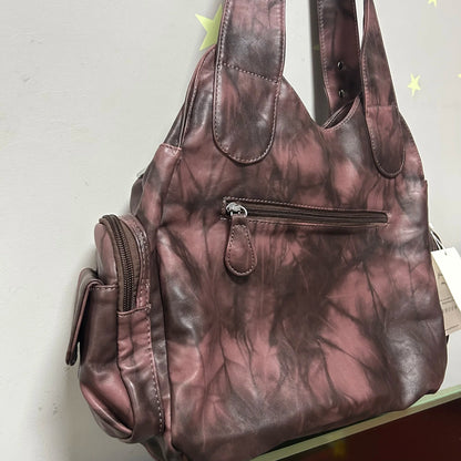 Damen-Handtasche Aus PU-Leder Vintage Stil Große Kapazität Schultertasche Für Alltag