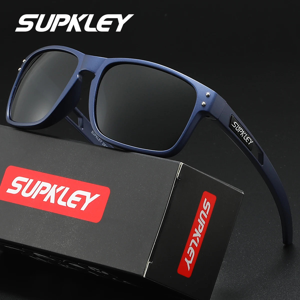 Sonnenbrille Sport quadratisch UV400 polarisiert winddicht Herren