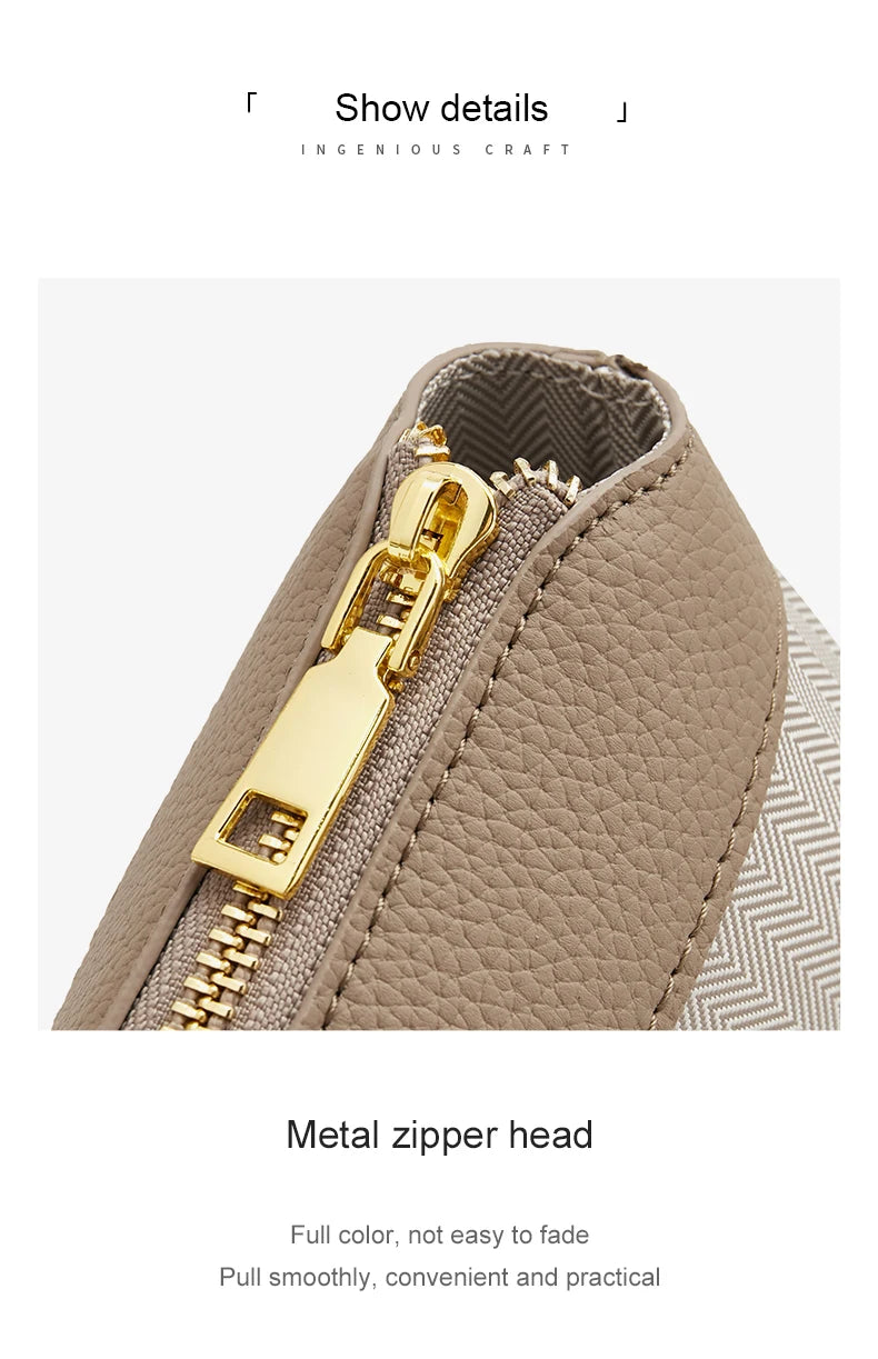 Damen Schultertasche Crossbody aus echtem Leder und Mikrofaser