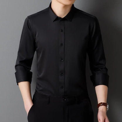 Modisches Herren-Langarmshirt mit Stehkragen und Print – lässiger Pullover für den Alltag