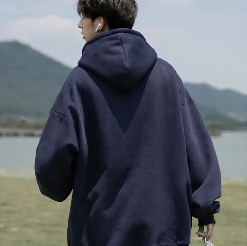 2024 Neu im Vintage-Stil, lässig, Kapuzenpullover für Herren, mit Buchstaben bedruckt, lockere Passform, Kapuzenpullover, Herbst, Y2K, Streetwear, modischer Trainingsanzug