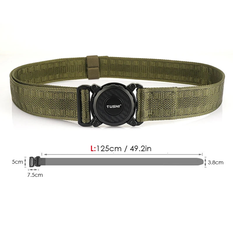 Herren-Taktischer Outdoor-Gürtel mit Schnellverschluss aus robustem Nylon Alltagstauglich