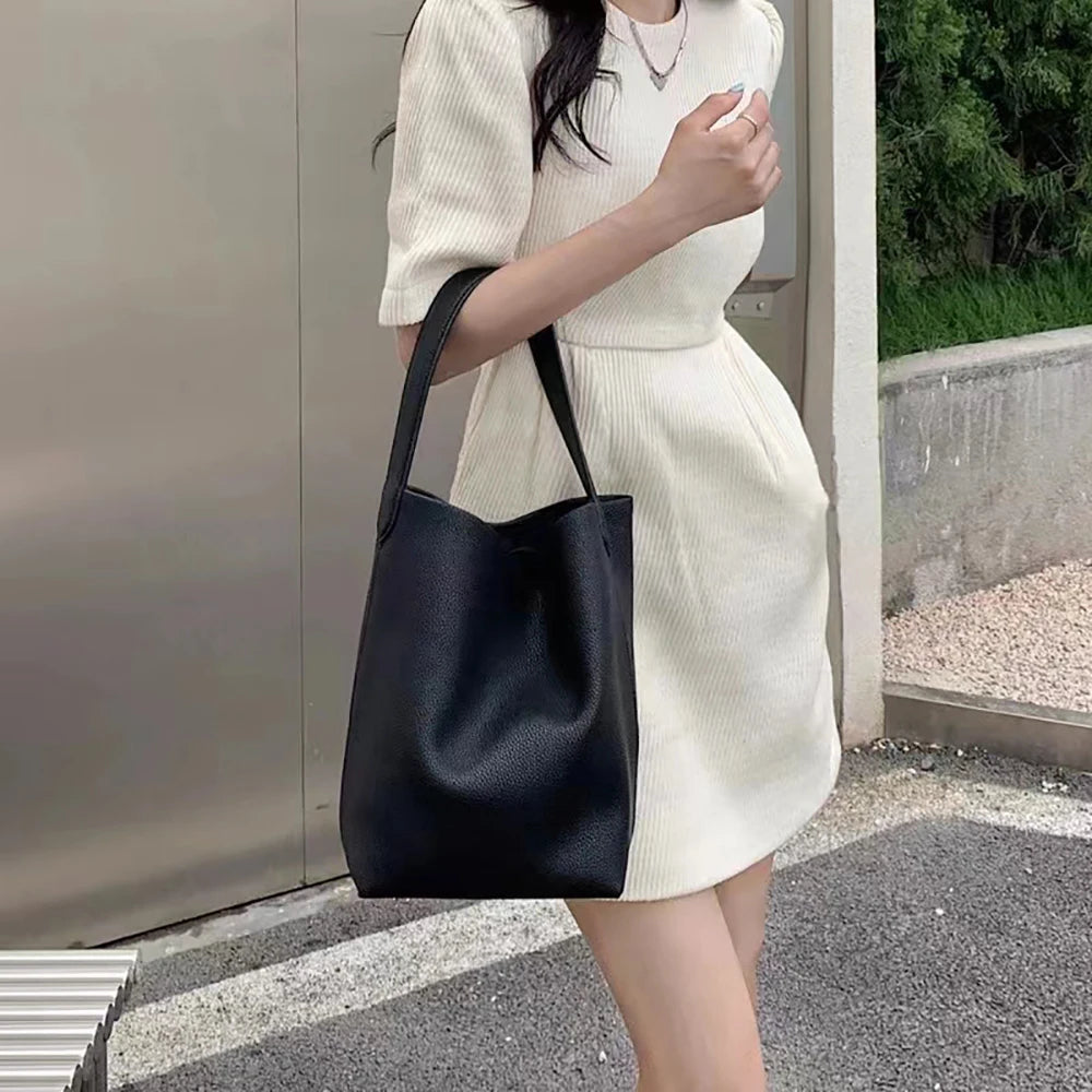 Top Layer Suede Bucket Tote | Große Tasche Aus Kuhleder