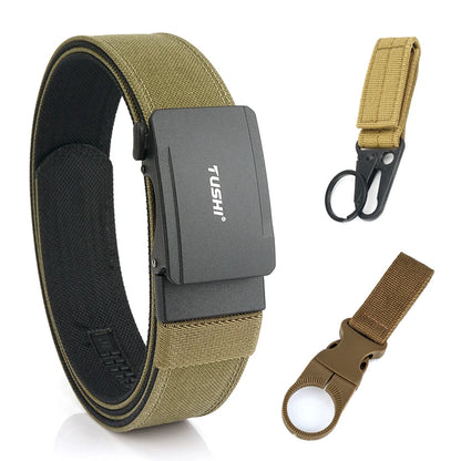 Herren-Gürtel aus Nylon mit Metall-Automatik-Schnalle für Outdoor IPSC Alltag und Freizeit