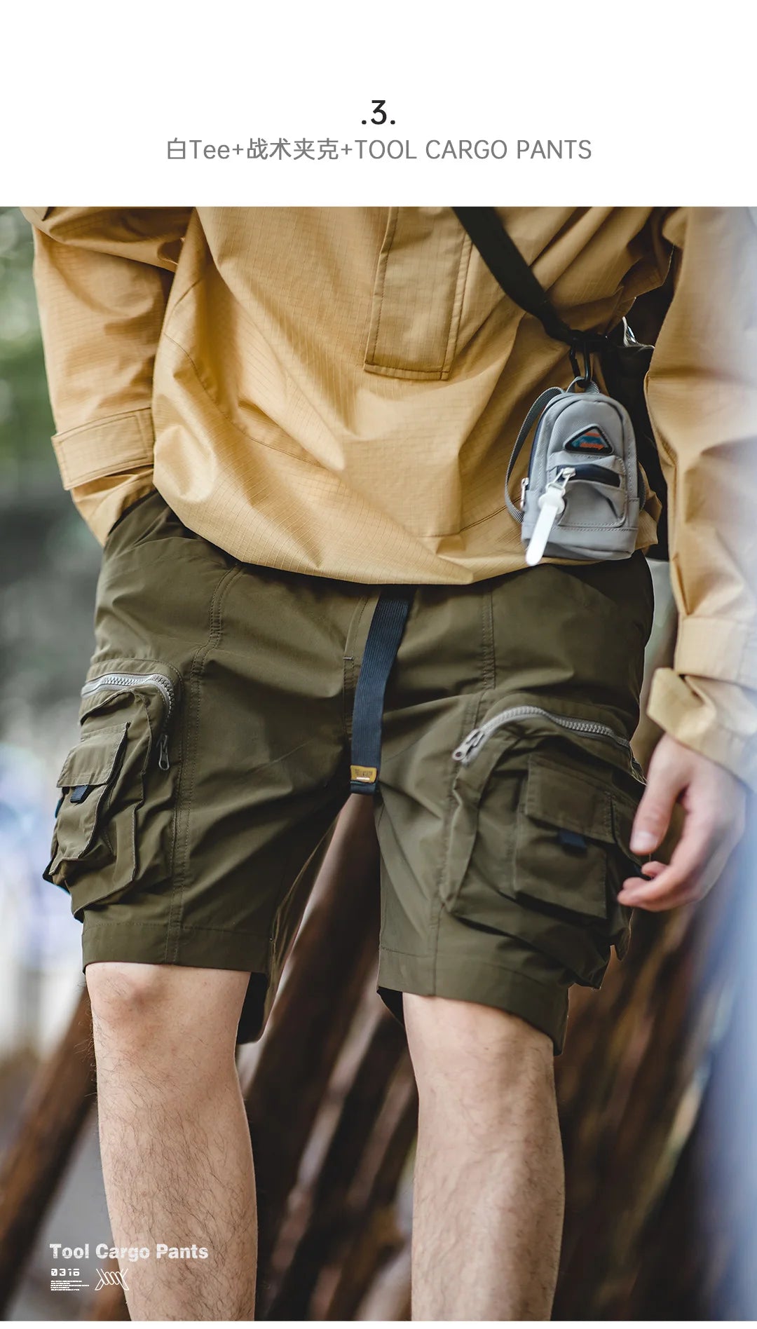 Herren Taktische Shorts für den Sommer mit vielen Taschen und verstellbarer Taille