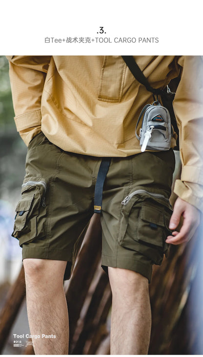 Herren Taktische Shorts für den Sommer mit vielen Taschen und verstellbarer Taille