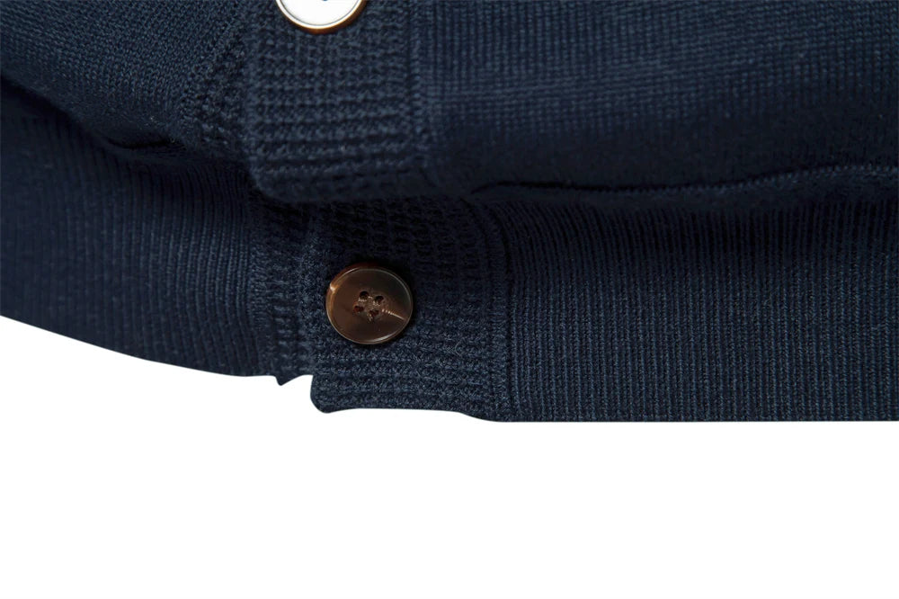 Herren Cardigan Sweater aus hochwertiger Baumwolle im lässigen einfarbigen Design