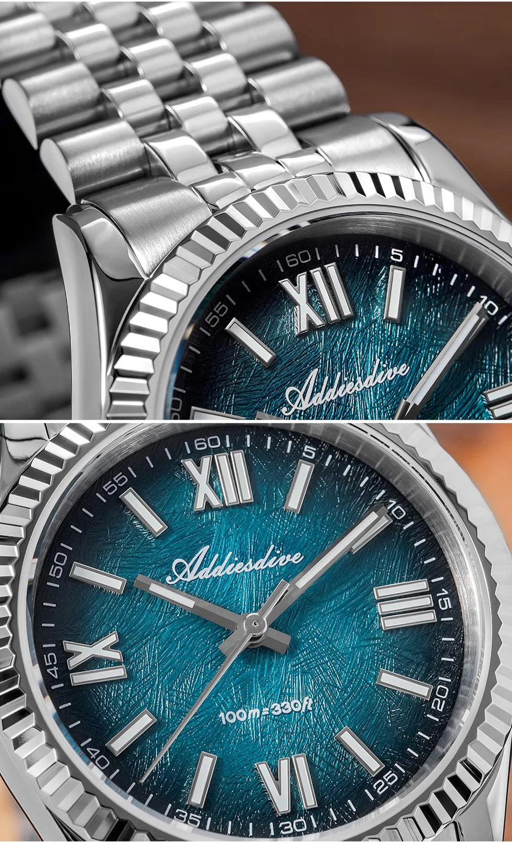 Herren-Quarzuhr mit Jubilee-Armband und Saphirglas
