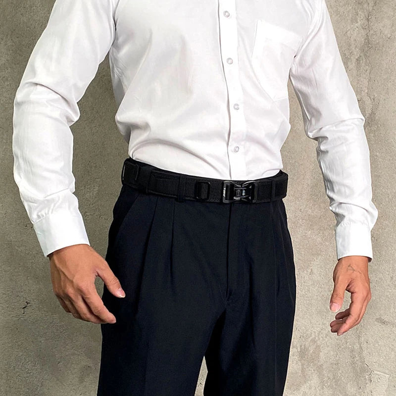 Herren-Taktischer Gürtel aus Nylon mit Metall-Schnellverschluss, Robuster Militärstil, 3,8 cm Breite