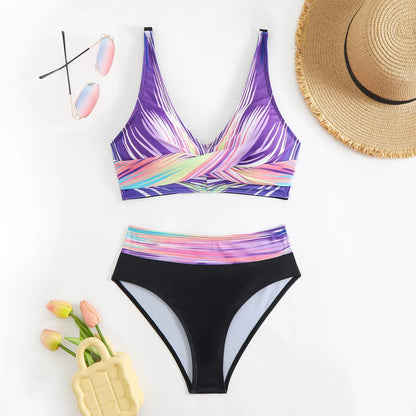 Sexy Bikini-Set für Damen in Unifarben mit Push-up-Effekt – Brasilianischer Badeanzug für Strand und Schwimmen