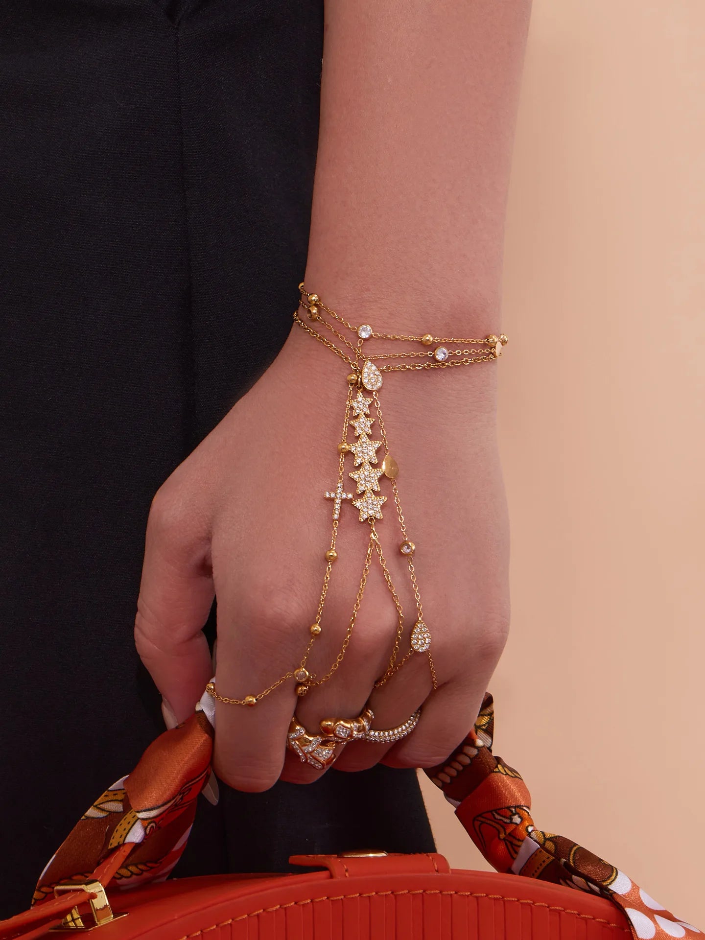 Damen-Charm-Armband mit 5A-Zirkonia aus Edelstahl