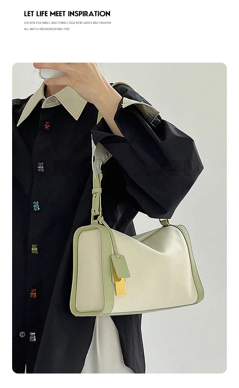 Damen-Schultertasche Vintage-Charme aus Spaltleder Alltagsbegleiterin für Stil und Funktion im Alltag