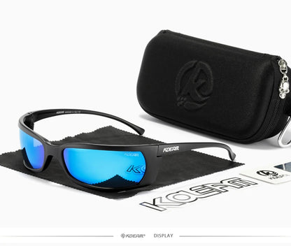 Sonnenbrille Sport UV400 polarisiert leicht Angeln Reißverschlussetui Unisex