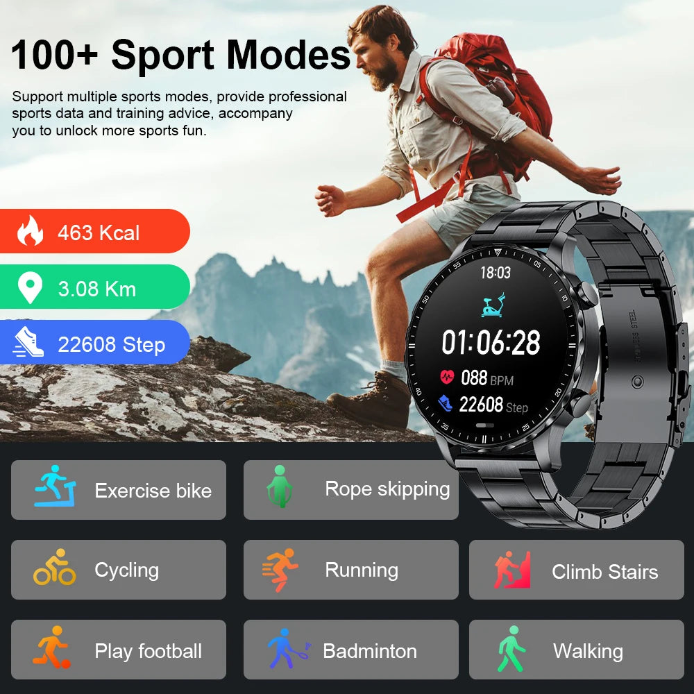 Smartwatch für Android und IOS mit Bluetooth-Anruf und IP68 Wasserschutz