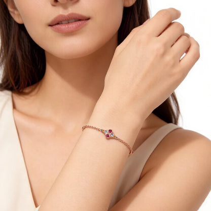 Damen-Armband Royalty Roségold viktorianisch aus Sterlingsilber