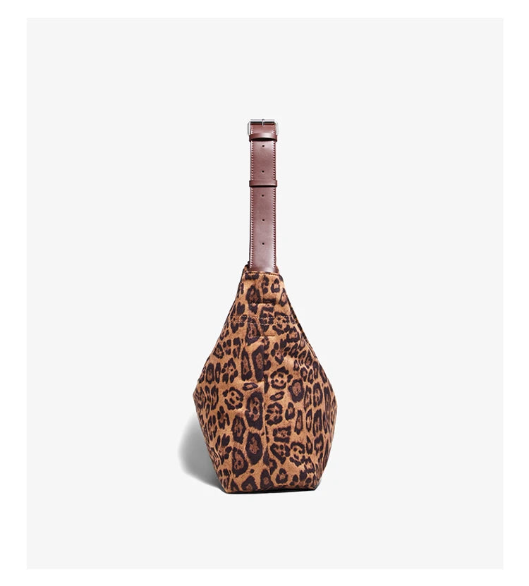 Damen Schultertasche Groß Kapazität Oversize Leopardendruck Modische Tote Tasche