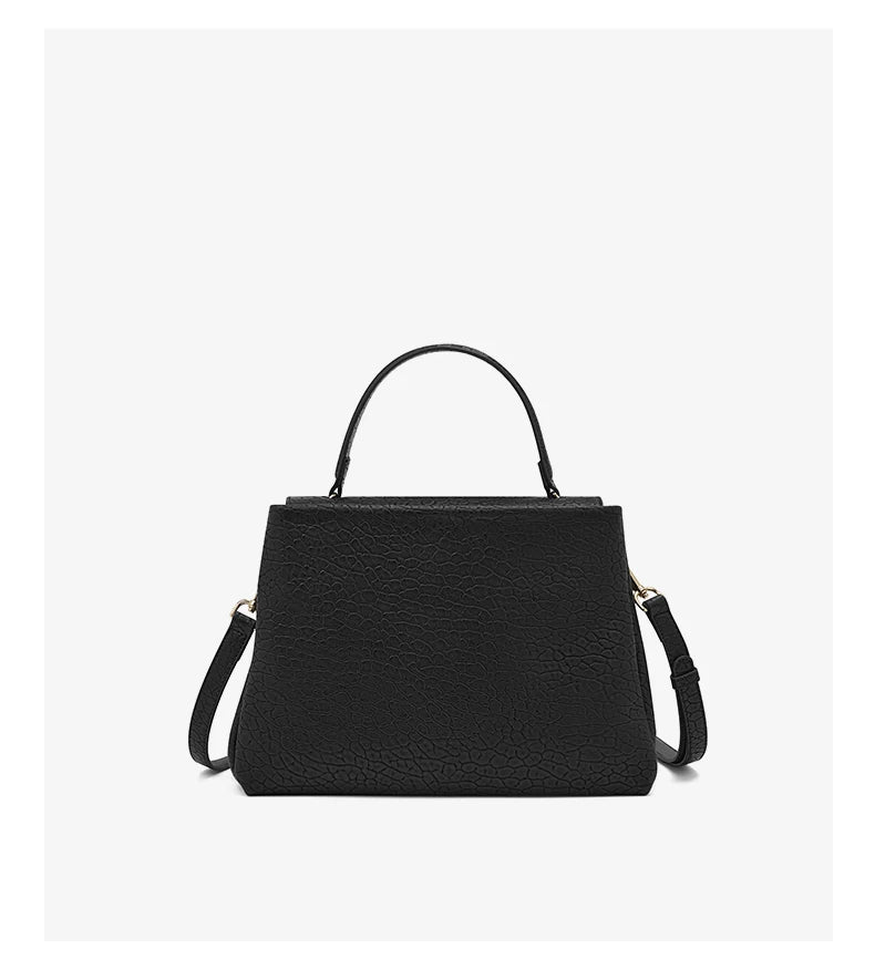 Damen Handtasche aus Leder mit Lychee Pattern Flap Messenger