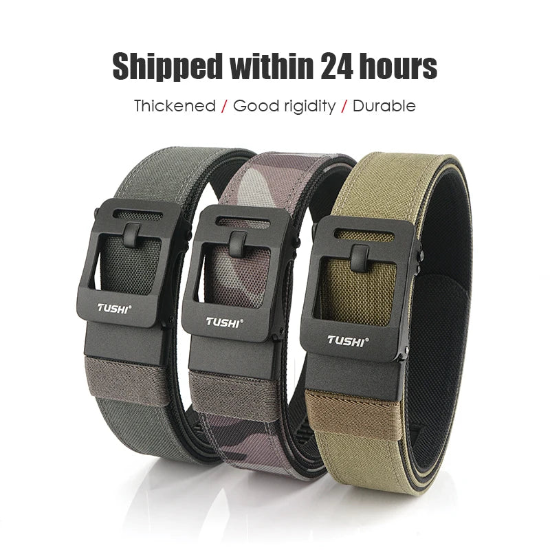 VATLY EDC Rigid Gürtel Herren Nylon Tactical Gun Belt Automatik-Schnalle