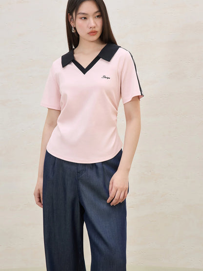 Sommerliches Damen-Lyocell-Shirt mit figurbetontem Schnitt und verstellbarem Kordelzug – atmungsaktives Design für mühelosen Übergang vom Büro zum Ausflug