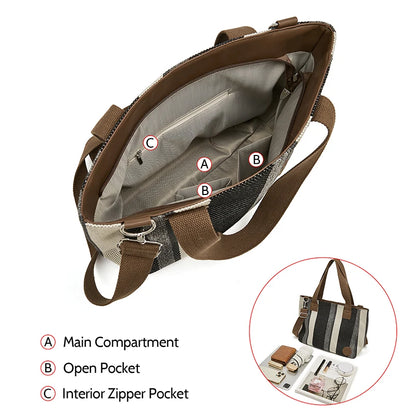 Damen Shoulder Bag aus Fabric Casual Large Capacity Tote Bag