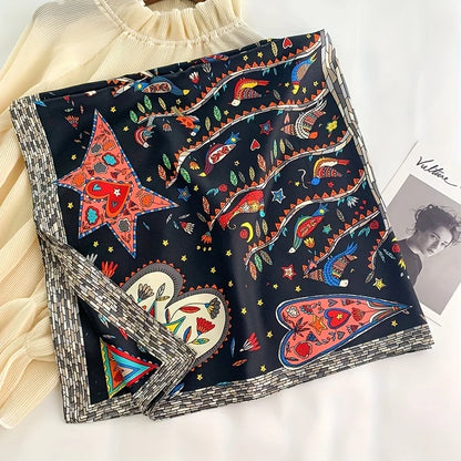 Damen Baumwollschal 90cm quadratisch Luxus Hijab Kopftuch Bandana Pashmina