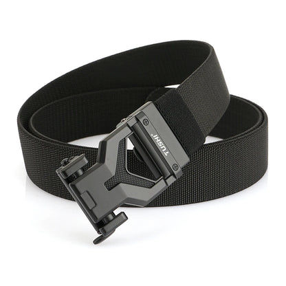 Herren-Gürtel Elastischer 3,8 Zentimeter Breite Gurtband Mit Metall-Schnalle Und Automatikverschluss