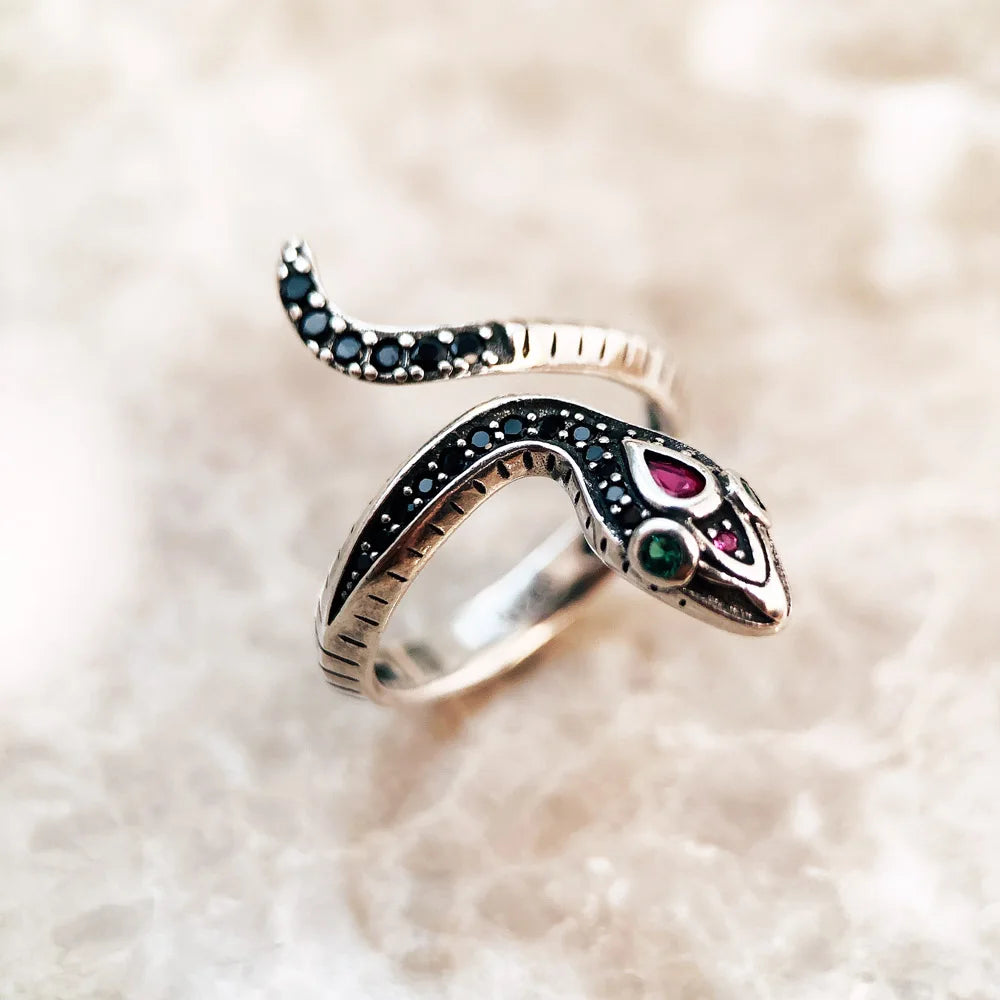 Damen-Ring Schlange Bohemia aus Sterlingsilber