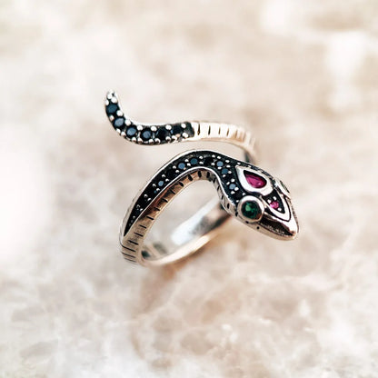 Damen-Ring Schlange Bohemia aus Sterlingsilber