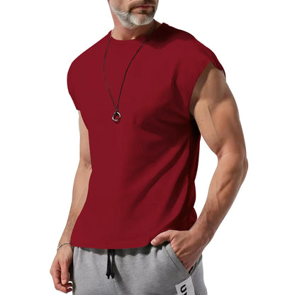 Eng anliegendes Herren-Unterhemd aus Baumwolle – schweißabsorbierend und ideal für Fitness und Sport im Sommer.