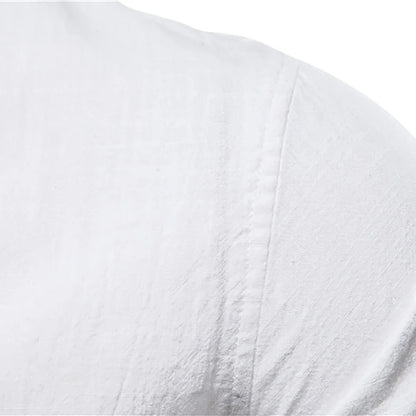 Herren Hemd aus Baumwolle in einfarbigem Design mit lässigem Revers