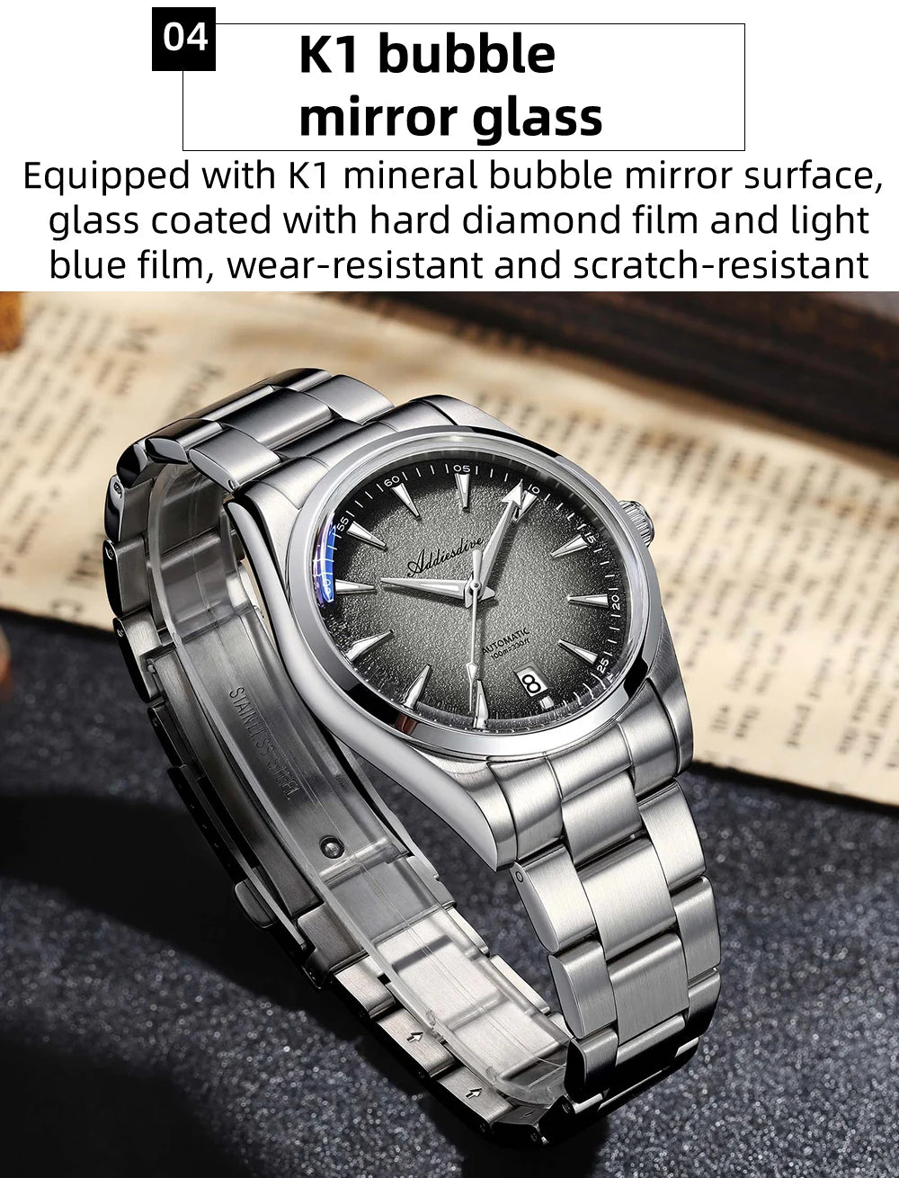39mm Herren Automatikuhr BGW9 Ultra Leuchtzeiger Saphirglas 200m wasserdicht Edelstahl